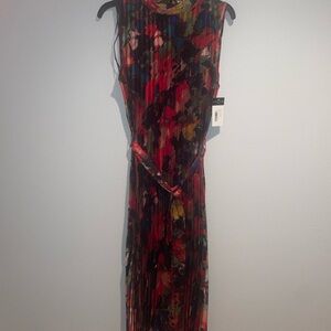 Tahari ASL Vibrant Floral Sleeveless Maxi Dress